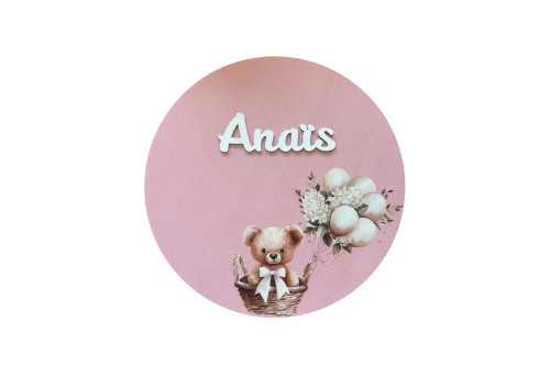 Ahşap İsimli Ayıcık Kapı Süsü